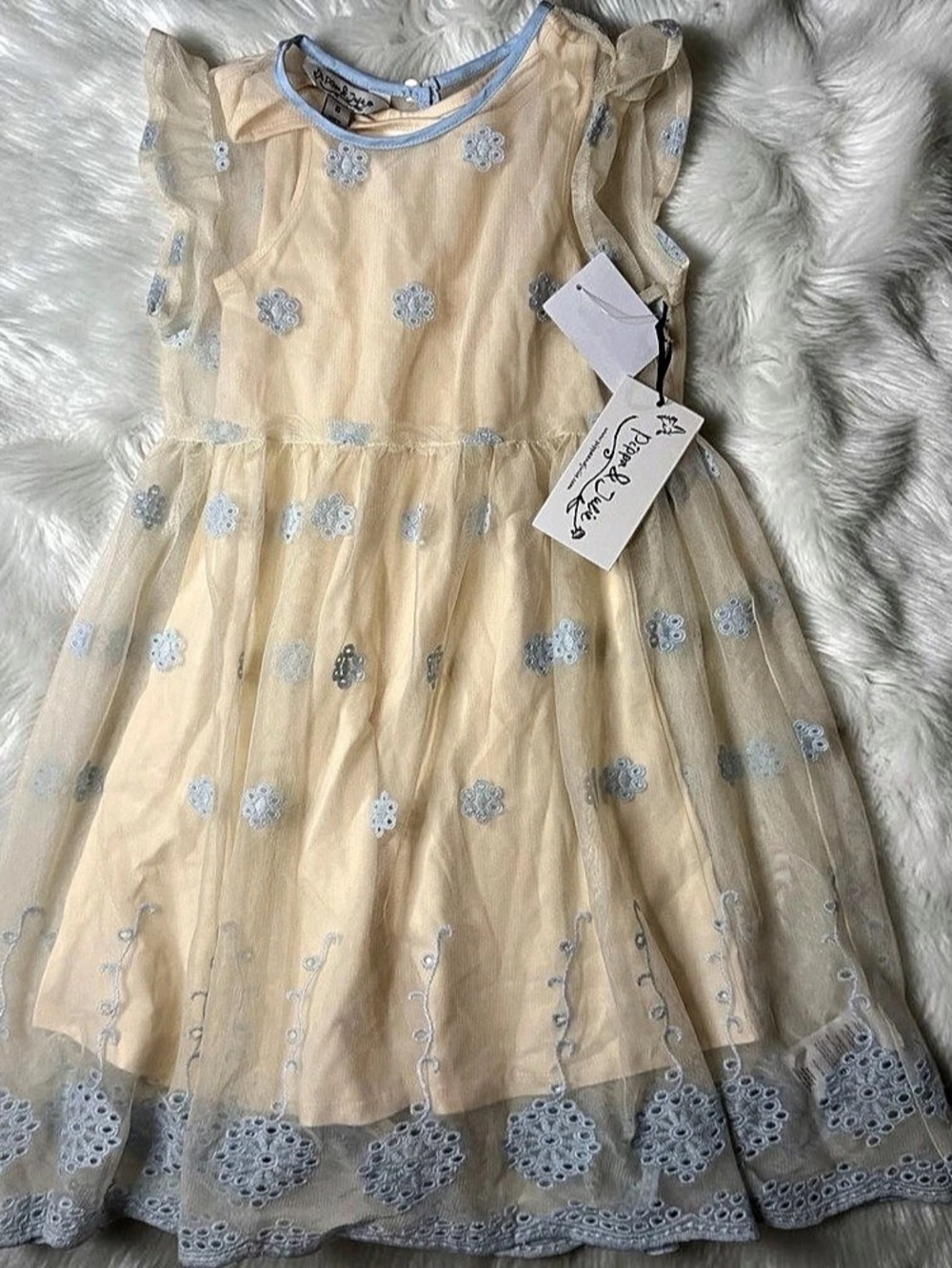 Pippa & Julie Kids Floral Embroidered Dress